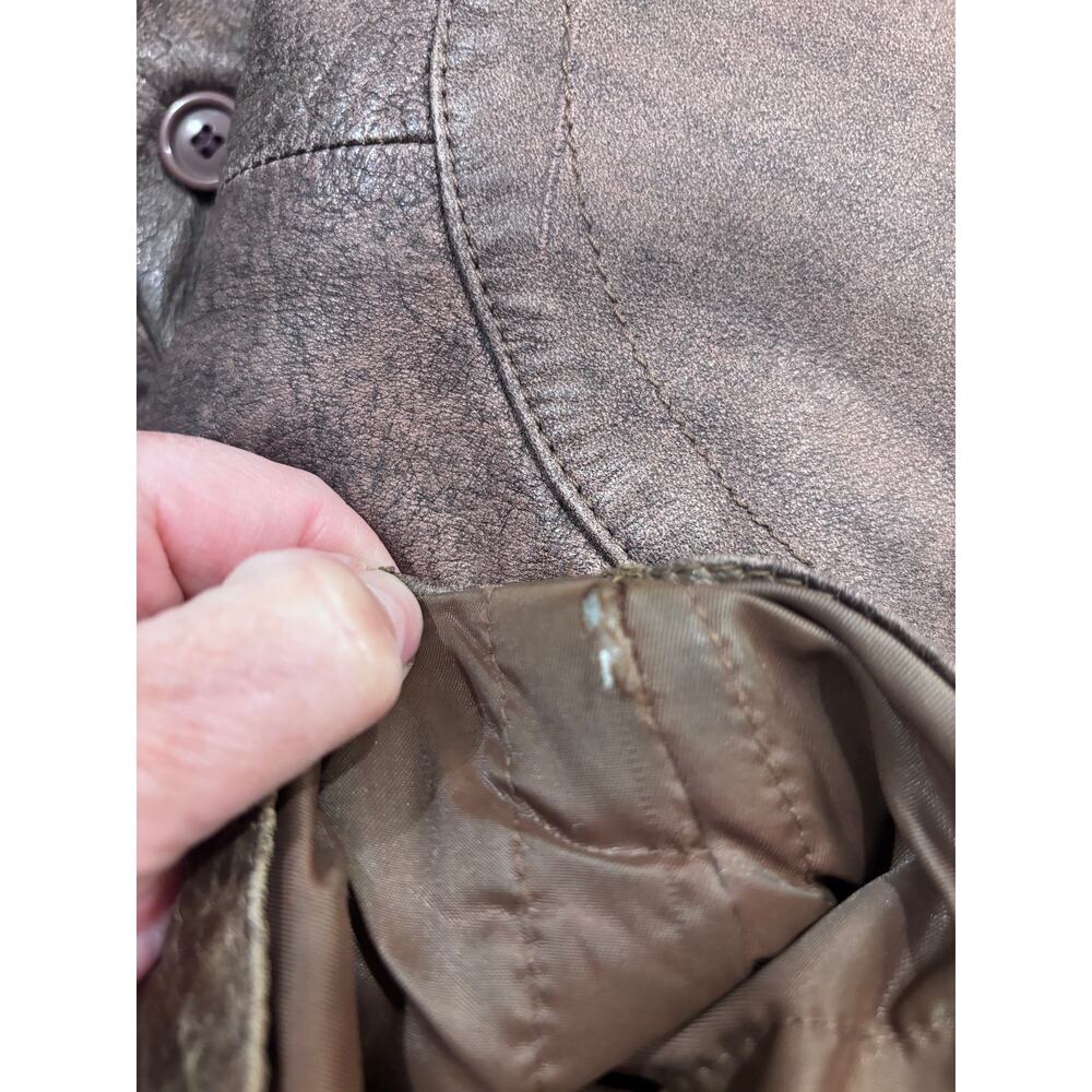 Cosi Puomo - Men's Vintage Leather Aviator Bomber Jacket Size M - Picture 15 of 15